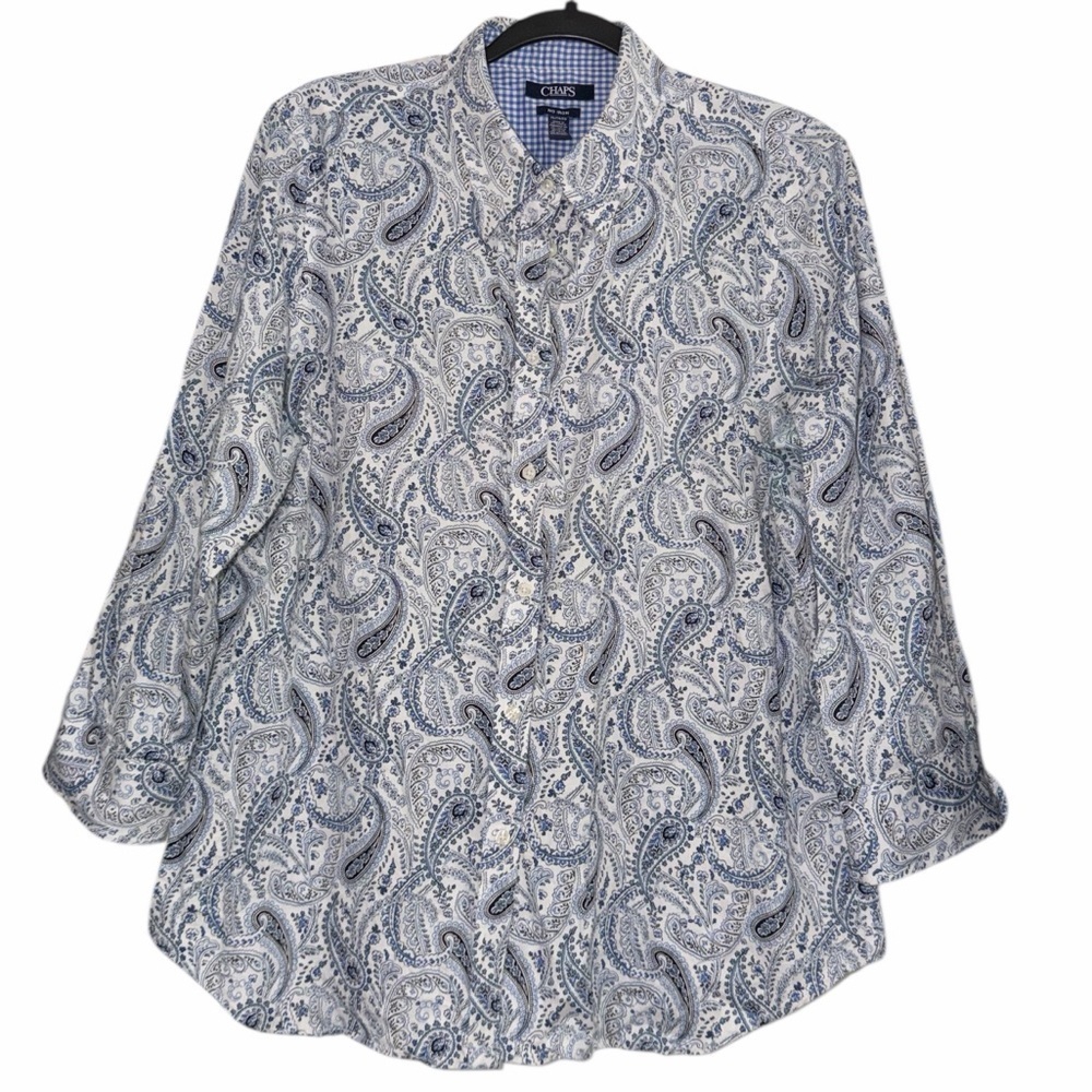 Chaps Women’s 100% Cotton No Iron Button Down Size XL